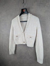 Unbranded Cardigan Womens Small S Cream Cotton